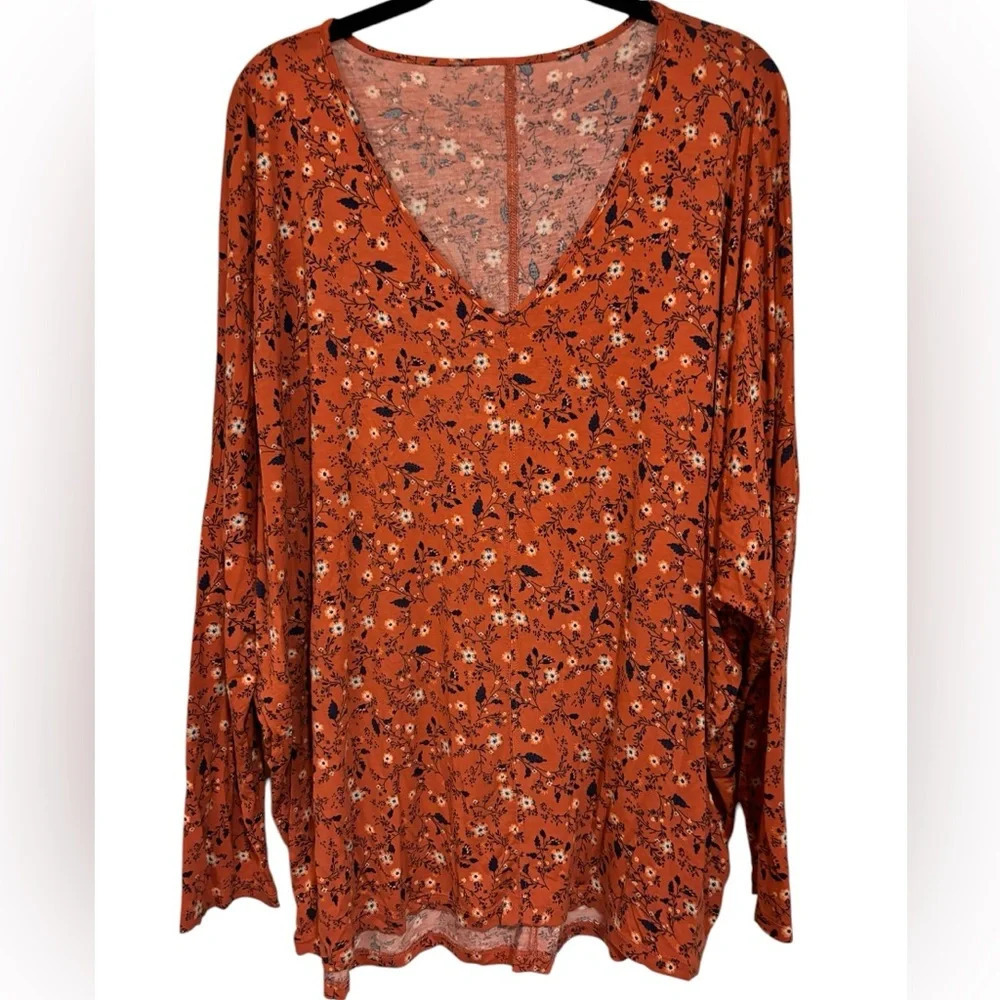 Dia & Co Orange Floral Top